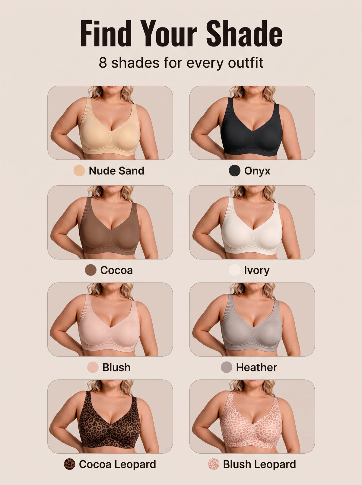 LiftEase Jelly Bra — Wireless Lift & Full-Coverage Support
