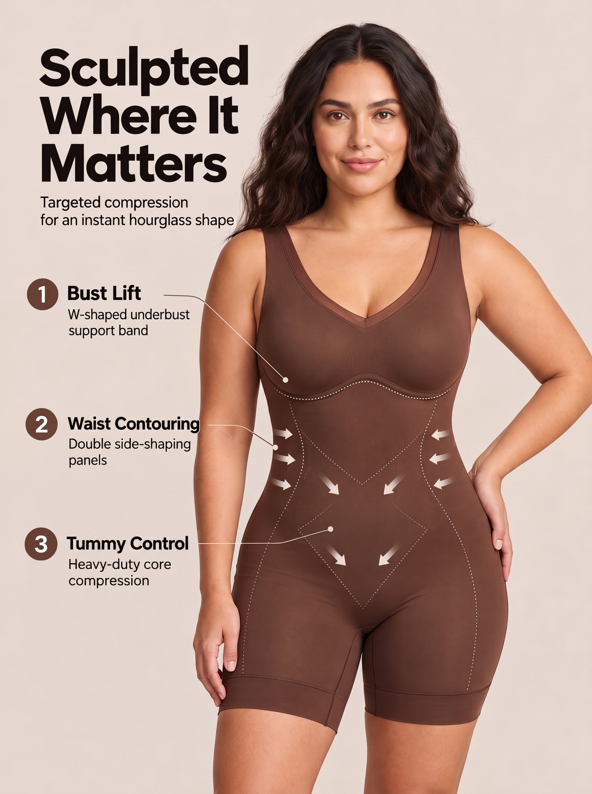 SculptEase Bodysuit — Tummy Control & Butt Lift Shaper
